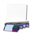 Flipside Products Flipside Products 31003 Dry Erase Board Plus Colored Pens Plus Student Eraser - Pack of 12 31003